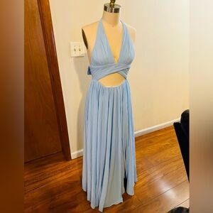 elegant light blue prom dresses Elegant Light Blue Sweetheart Tulle Prom Dress main image 1